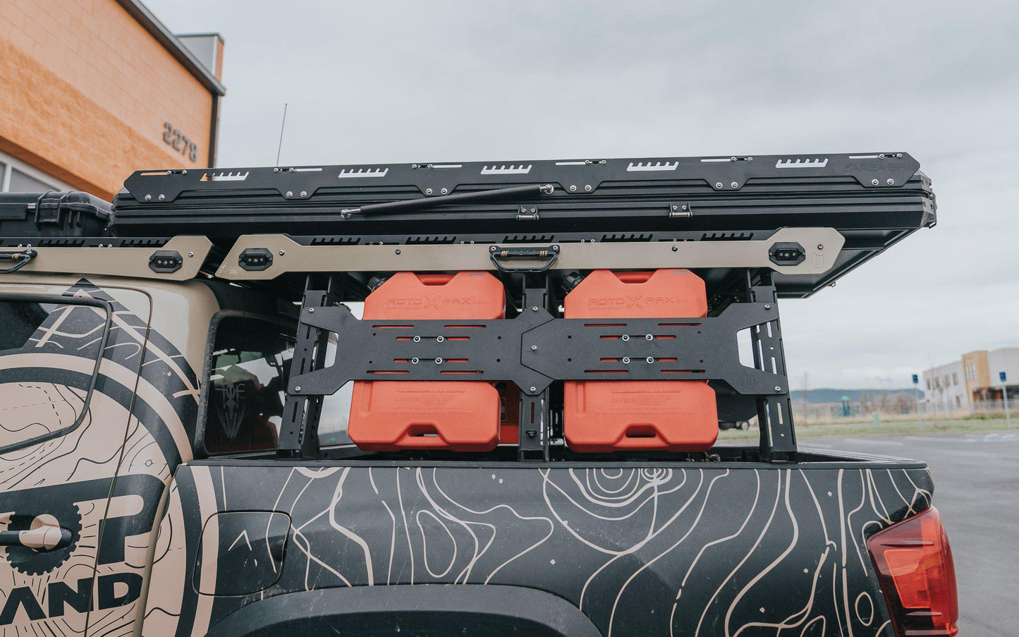 Alpha eX Tacoma Cap Rack-upTOP Overland-Short Bed To Topper/Campshell with Rails-upTOP Overland
