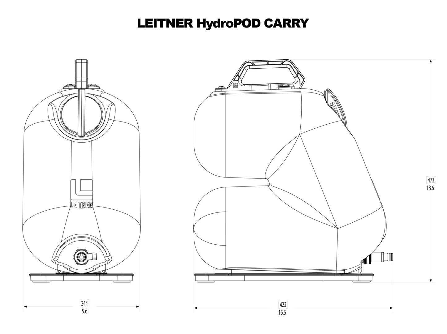 HydroPOD CARRY Portable Shower Kit